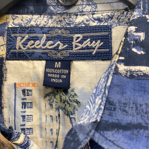 Keeler Bay surf side button front shirt Hawaiian M - Picture 4 of 5